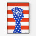 Poster Raised Fist with American Colors