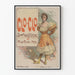 Poster vintage Clo-Clo al Moulin Rouge di Parigi