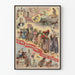 Poster Clown Sarrasani und seine lustige Familie - Vintage Zirkus Wanddekoration