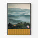 Poster ispirazionale Peace Corps con paesaggio nebbioso