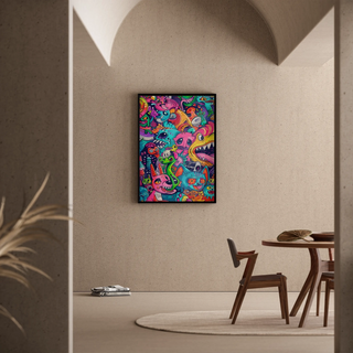 Tableau Pop Art- Explosion Chromatique | Reproduction Tableau Décoration murale affiche copie