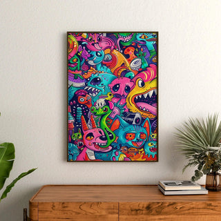 Tableau Pop Art- Explosion Chromatique | Reproduction Tableau Décoration murale affiche copie