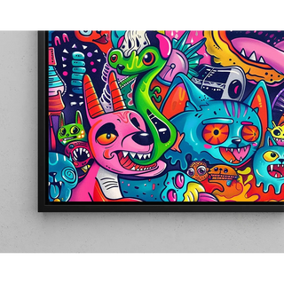 Tableau Pop Art- Explosion Chromatique | Reproduction Tableau Décoration murale affiche copie
