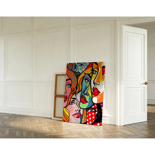 Pop Art Painting - Fragmented Faces | Art print Wall Decoration Painting Poster Copy
