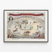 Poster vintage Circo e Recinzione con Pali a Barba di Gatto Glidden — quadro incorniciato alla parete