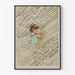 Poster vintage con coppia che si bacia e testo pubblicitario