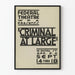 Poster vintage del teatro Federal Theatre - Criminal At Large