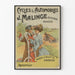 Poster vintage Cycles & Automobiles J. Malinge a Angers
