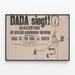 Poster DADA Sieg - Riapertura esposizione Schildergasse 37 — quadro incorniciato alla parete