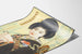 Vintage Japanese Poster of a Woman in a Black Kimono