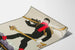 Vintage poster of ski attire and equipment Loden-Fabrik Frey