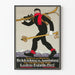 Vintage poster of ski attire and equipment Loden-Fabrik Frey
