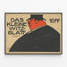 Vintage poster Das Kleine Witzblatt - Bold graphic illustration — framed artwork on a wall