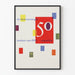 Poster vintage esposizione 50 libri curati del 1954