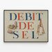 Vintage-Poster Salzabgabe für Wanddekoration — gerahmtes Bild an der Wand