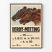 Vintage-Poster Derby Meeting - Pferderennen und Eleganz