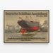 Vintage Poster of the German Shipbuilding Exhibition Berlin 1908 — framed artwork on a wall