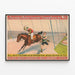 Vintage Poster of the Controversial Race Man vs Horse Barnum & Bailey — framed artwork on a wall