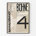 Vintage-Poster Die Bühne im Bauhaus für Wanddekoration im Design