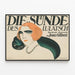 Vintage-Poster Die Sünde des Lulatsch - Burleske Operette von Jean Gilbert — gerahmtes Bild an der Wand