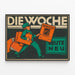 Vintage poster of 'Die Woche' illustrated journal, modern 1914 — framed artwork on a wall