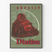Poster Vintage Obesità Dinitra con Buddha Rosso