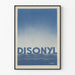 Vintage Disonyl poster in blue gradient