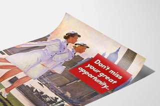 Poster vintage militare Navy Waves – decorazione murale retrò