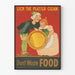 Vintage-Poster Don't Waste Food - Wanddekoration für die Küche
