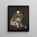 Ein King Charles Spaniel - Édouard Manet — gerahmtes Bild an der Wand