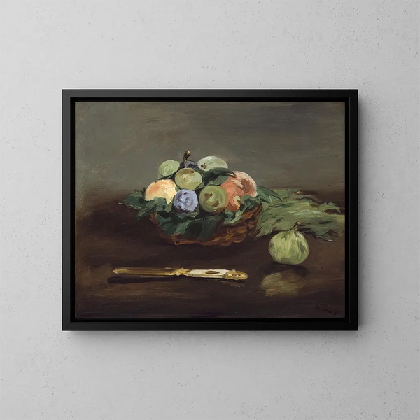 Cesto di frutta - Édouard Manet — quadro incorniciato alla parete