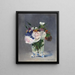 Blumen in einer Kristallvase - Édouard Manet — gerahmtes Bild an der Wand
