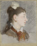 Junge Frau mit zerbrochenem Kragen in Profil - Édouard Manet — Ansicht des Kunstwerks