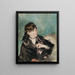 Ritratto di Berthe Morisot con ventaglio - Édouard Manet — quadro incorniciato alla parete