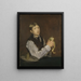 Junge Junge schält eine Birne - Édouard Manet — gerahmtes Bild an der Wand