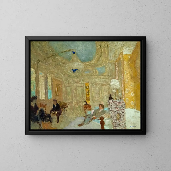 Im Warteraum - Édouard Vuillard — gerahmtes Bild an der Wand