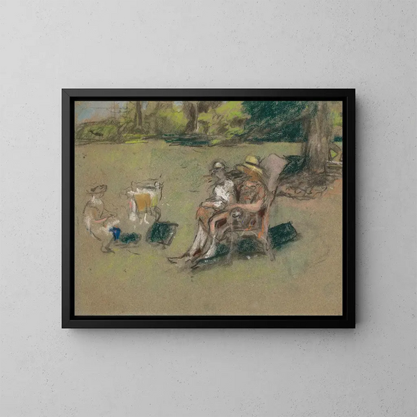 Madame Henri Kapferer e i suoi figli - Édouard Vuillard — quadro incorniciato alla parete