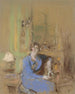 Madame Lucien Sauphar sitzend in ihrem Wohnzimmer - Édouard Vuillard — Ansicht des Kunstwerks
