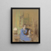 Madame Lucien Sauphar sitzend in ihrem Wohnzimmer - Édouard Vuillard — gerahmtes Bild an der Wand