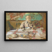 Madame Vuillard am Esstisch - Édouard Vuillard — gerahmtes Bild an der Wand