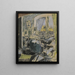 Madame Vuillard che cuci accanto alla finestra – Édouard Vuillard — quadro incorniciato alla parete