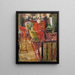Madame Vuillard in a red bathrobe - Édouard Vuillard — framed artwork on a wall