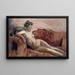 Nacktes auf einem Sofa - Édouard Vuillard — gerahmtes Bild an der Wand
