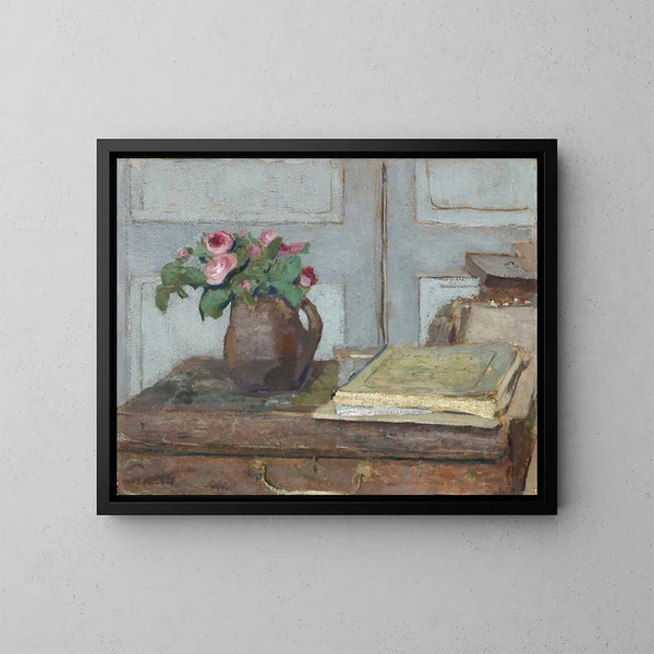 Die Maler- und Moosrosen-Box - Édouard Vuillard — gerahmtes Bild an der Wand