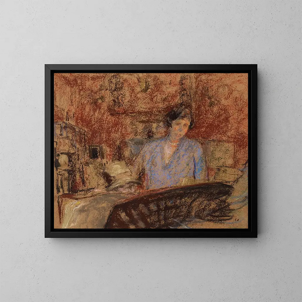 Studio per il ritratto di Madame Lucien Sauphar - Édouard Vuillard — quadro incorniciato alla parete