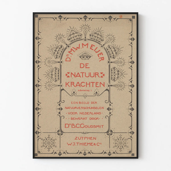 Vintage-Poster De Natuurkrachten von Dr. M.W. Meijer – Künstlerische Wanddekoration