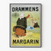 Vintage-Poster Drammens Margarine Wanddekoration