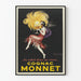 Vintage-Poster Cognac Monnet du Soleil im Glas