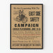 Poster vintage campagna di sicurezza East Side