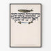 Decorative poster Eat First Talk Later with fish and Hebrew lettering